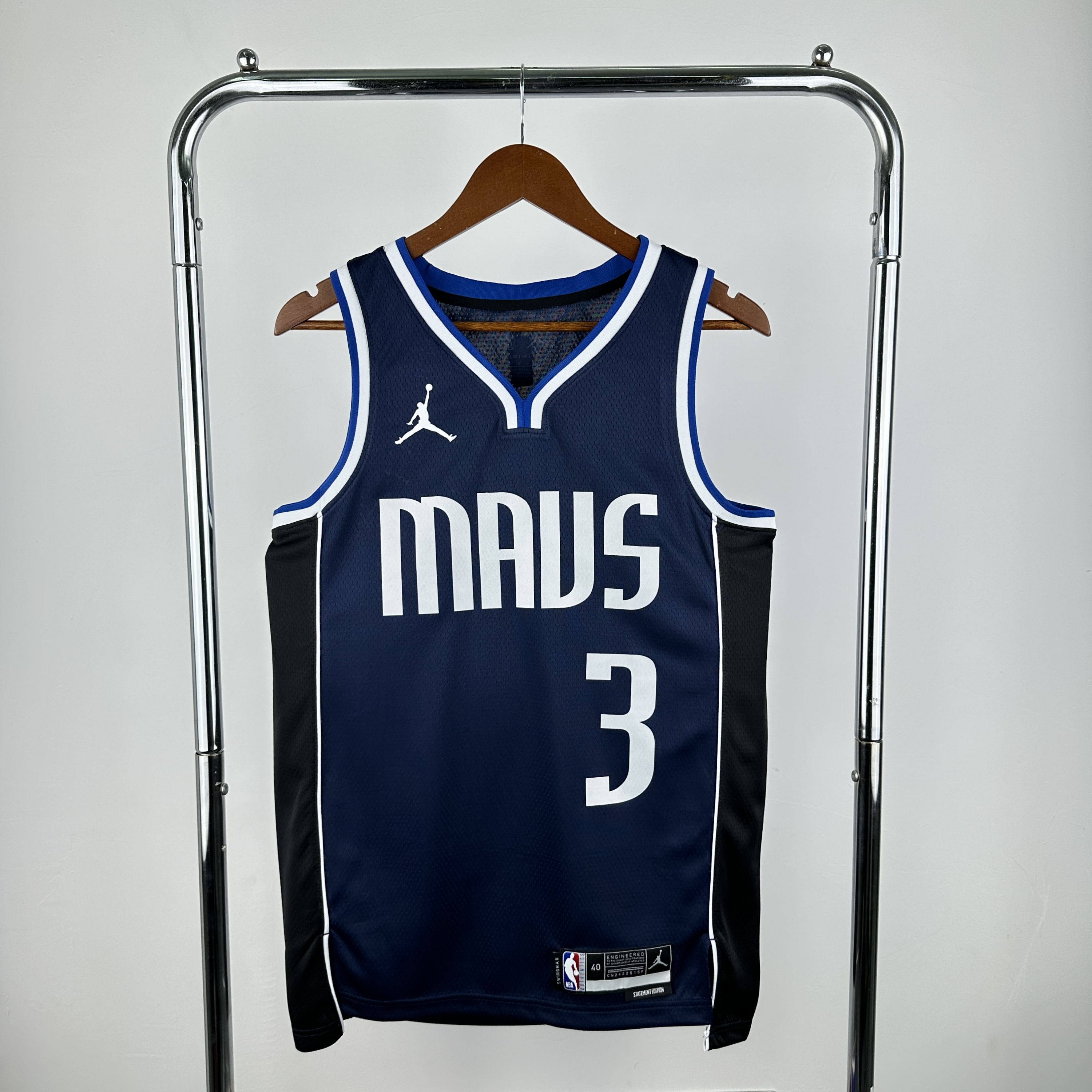 Men Dallas Mavericks #3 Davis Drak Blue Jordan style 2025 NBA Jersey